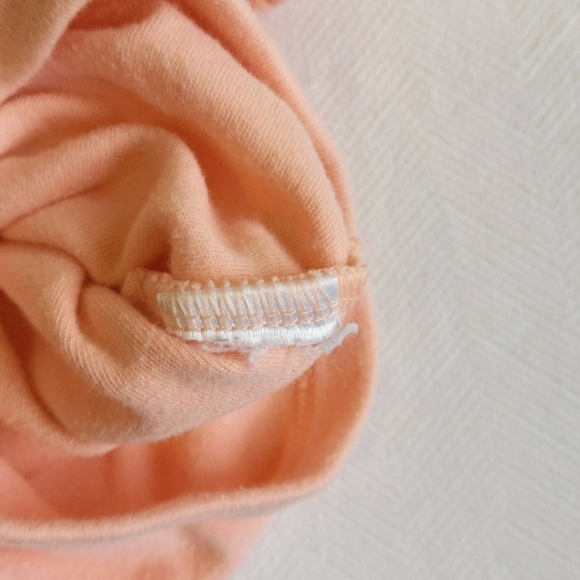 F&F baby basic peach short sleeve bodysuit diaper shirt 3-6 months baby girl - Picture 5 of 6